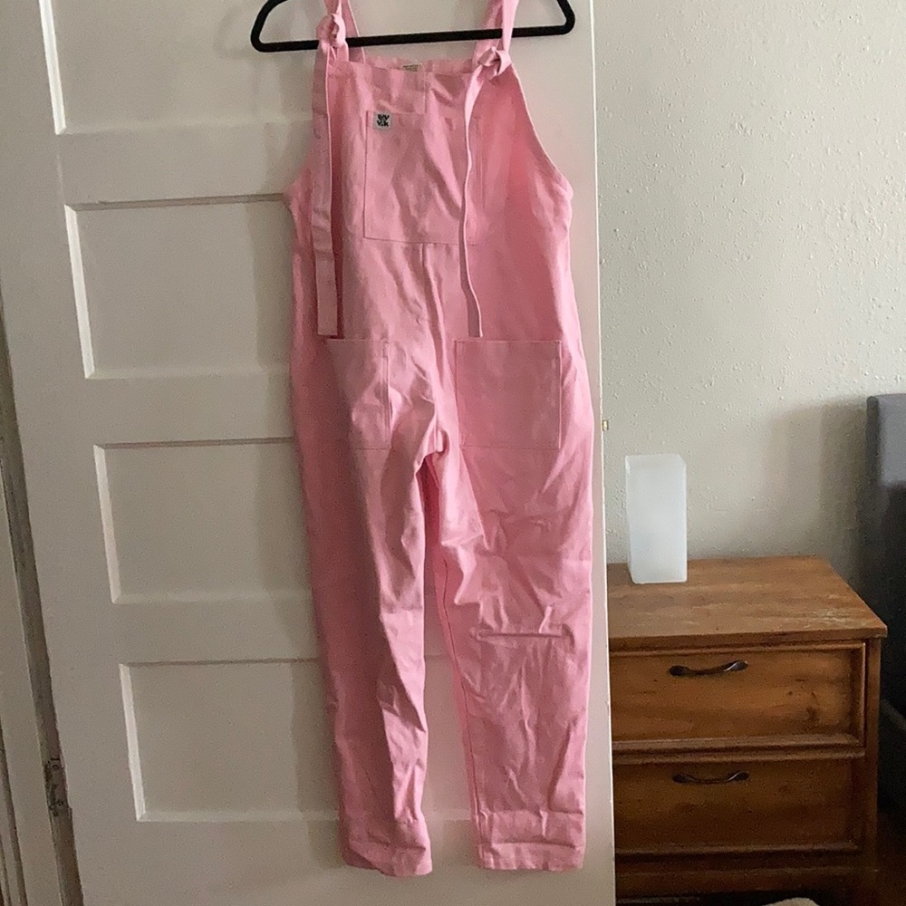 Lucy & Yak Erro Dungarees in Baby Pink UK12/US10